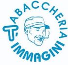 Logo blu di Tabaccheria Immagini con un uomo sorridente stilizzato con un cappello all'interno di un disegno circolare