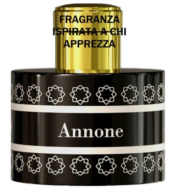 Flacone di profumo nero e oro con l'etichetta