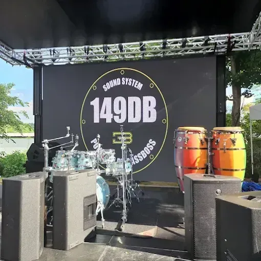 A stage with a 