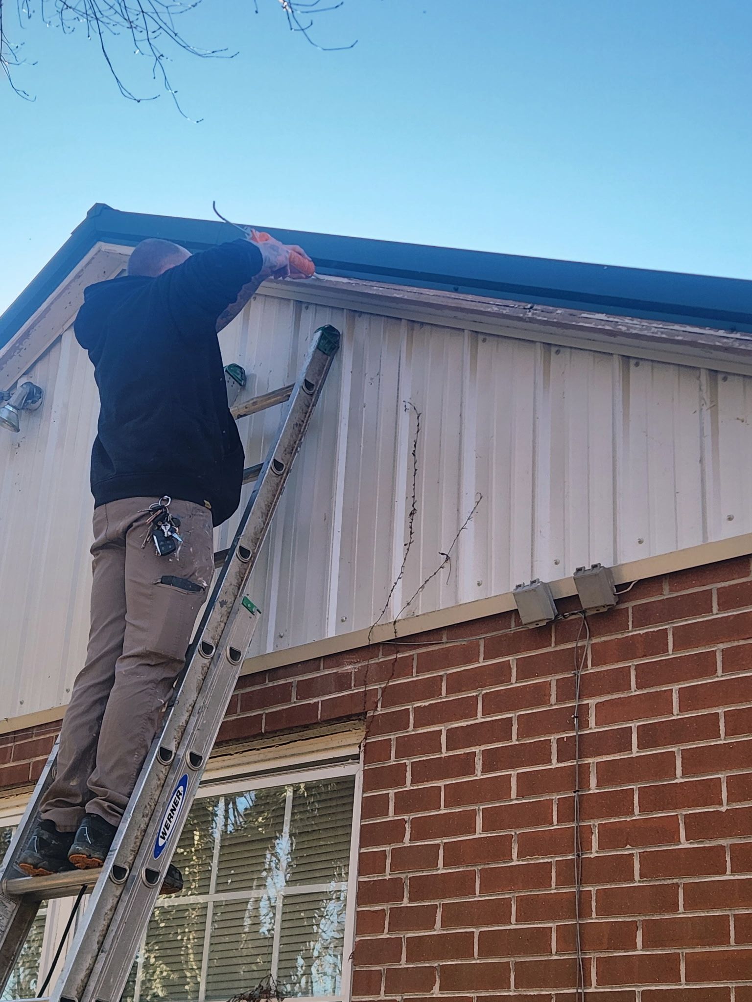 Prepping houses Fascia for Exterior painting by Whaleys Painting and More in Jefferson City ,TN