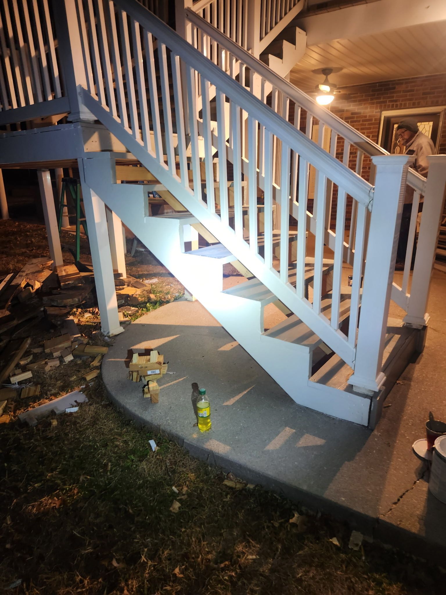 Deck steps rebuilt and painted by Whaleys Painting and More in Dandridge,TN