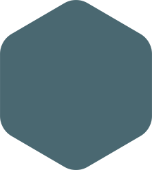Rounded teal hexagon shape.