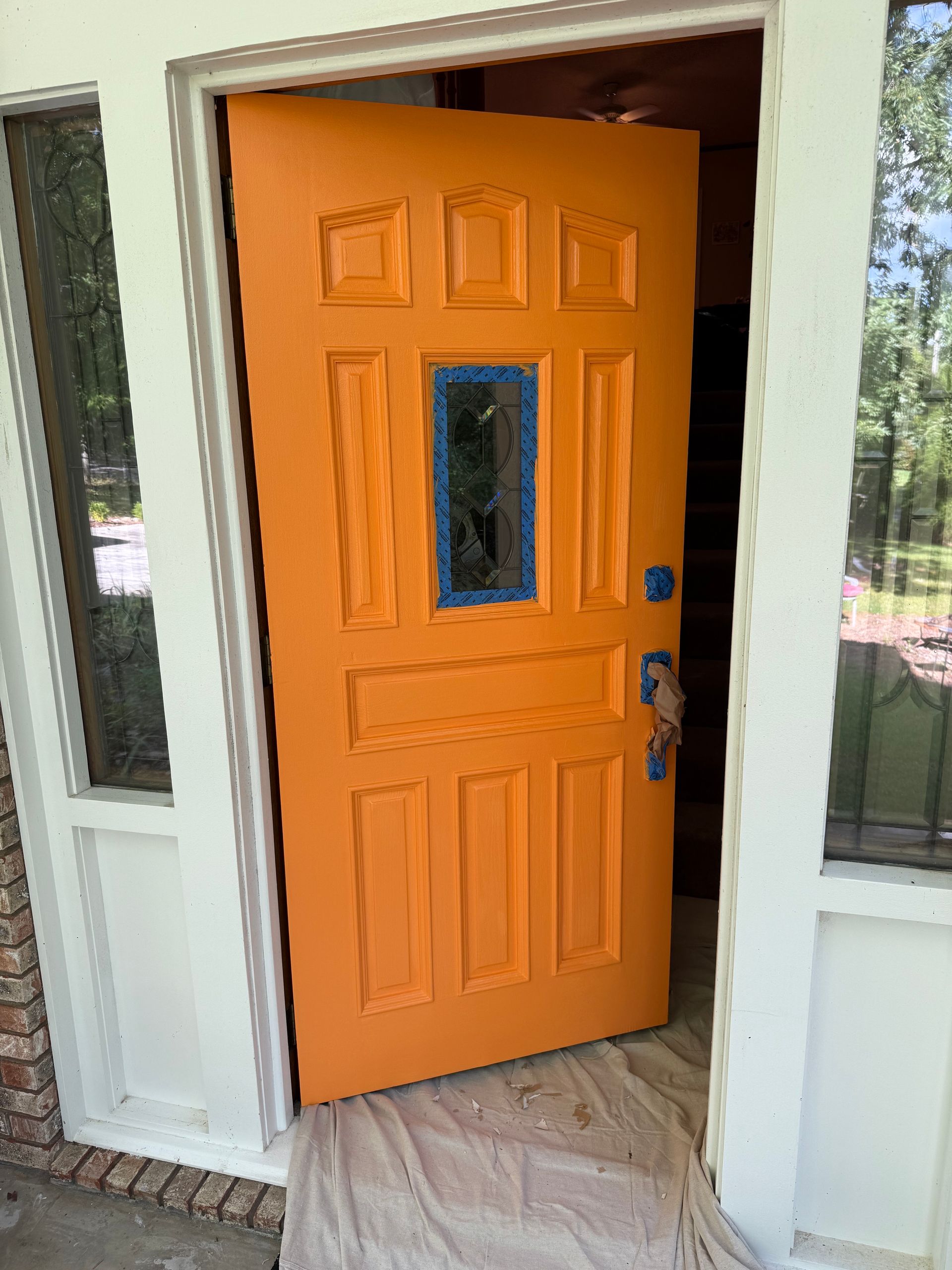 After door painting completed by Whaleys Painting and More in Cosby TN