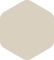 Rounded beige hexagon shape.