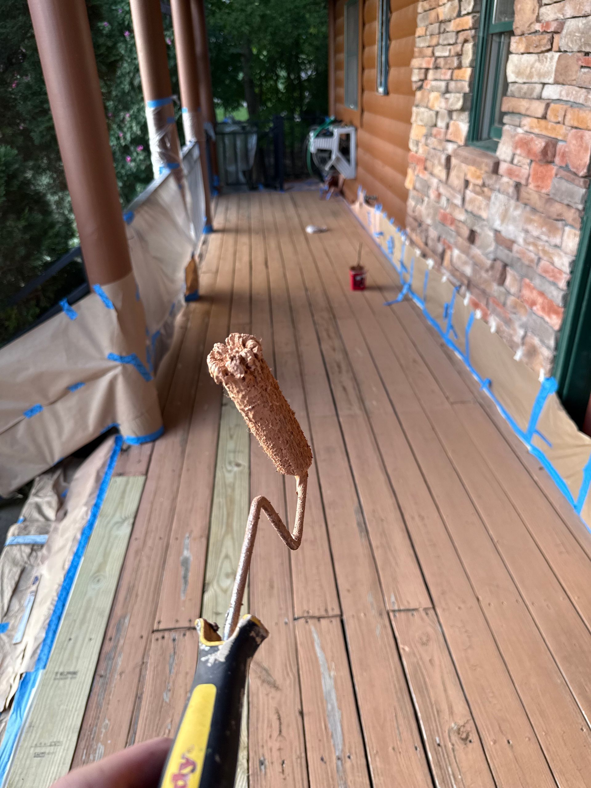 Before deck staining by Whaleys Painting and More in Moorsburg TN