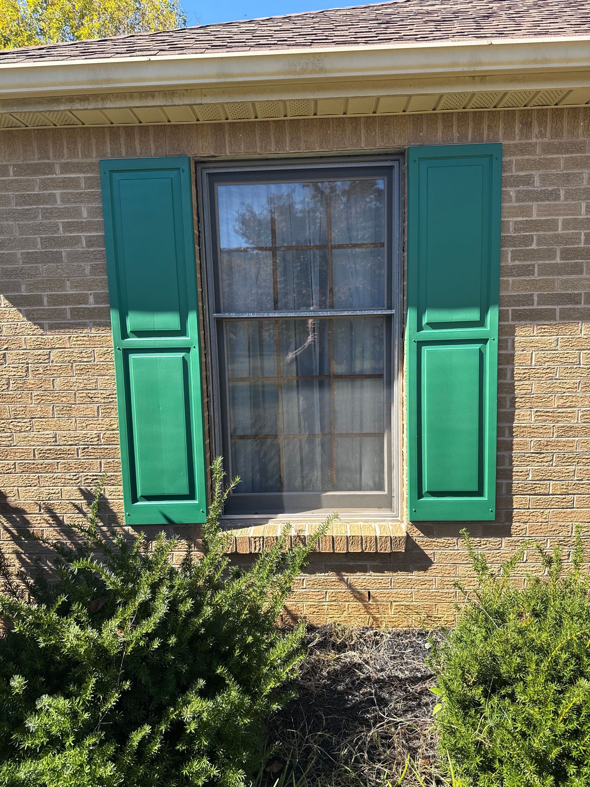 After exterior painting shutter job completed by Whaleys painting and More in Sevierville,TN