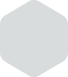 Light gray hexagon with rounded corners.