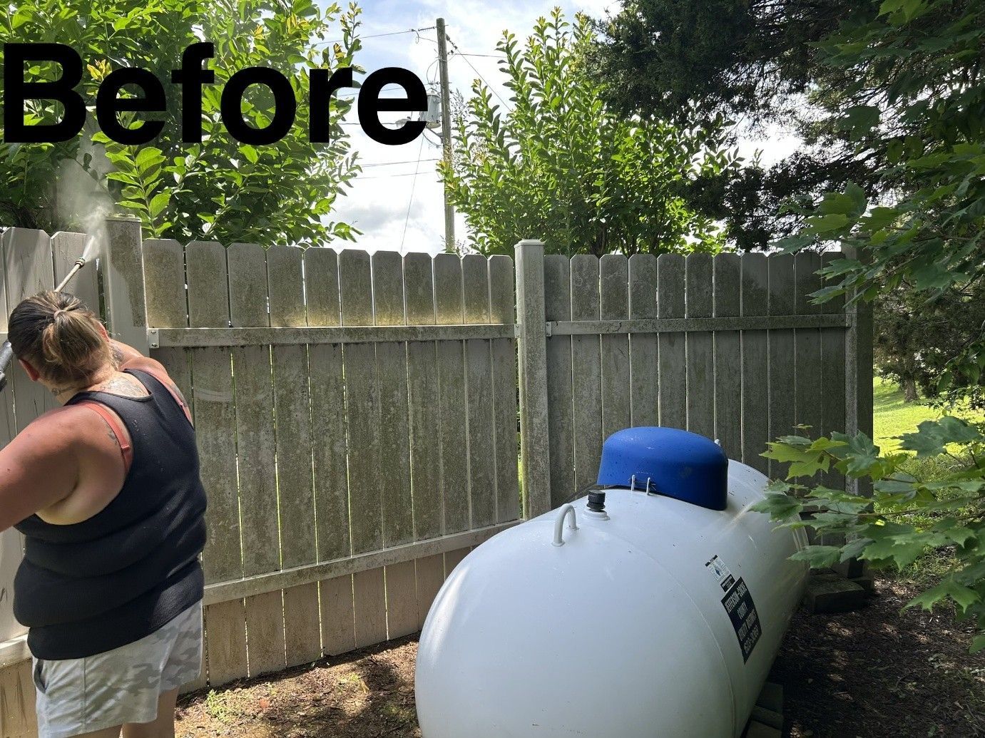 Fence staining and wood treatment service