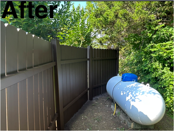 Professional fence staining project