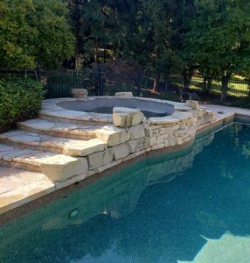 Spa attached to a pool