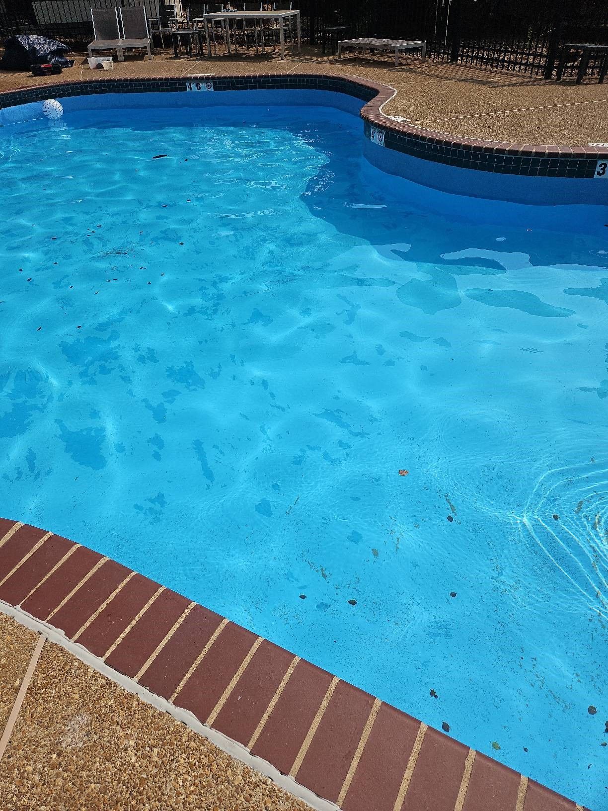 A pool with clear water