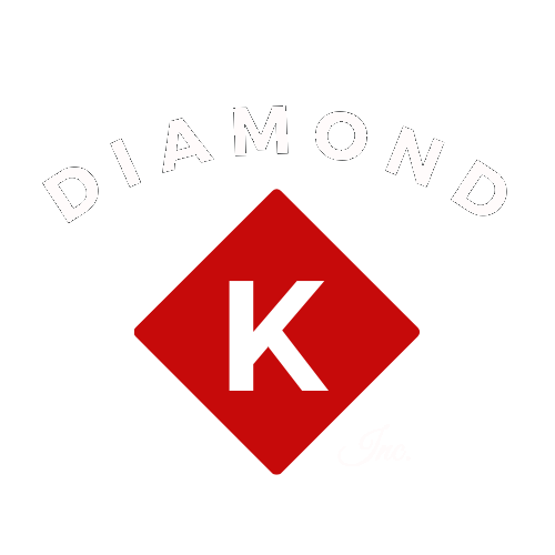 A red diamond with the letter k inside of it.