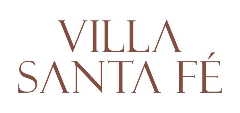 Villa Santa Fé logo in brown.
