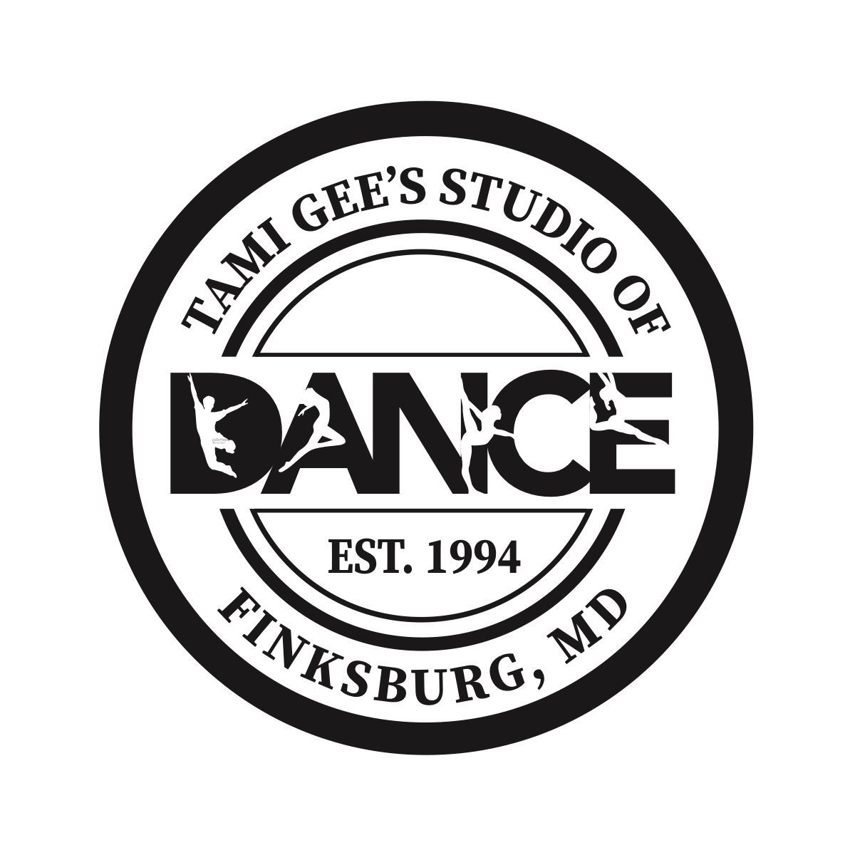 The logo for tami gee 's studio of dance in finksburg , md.