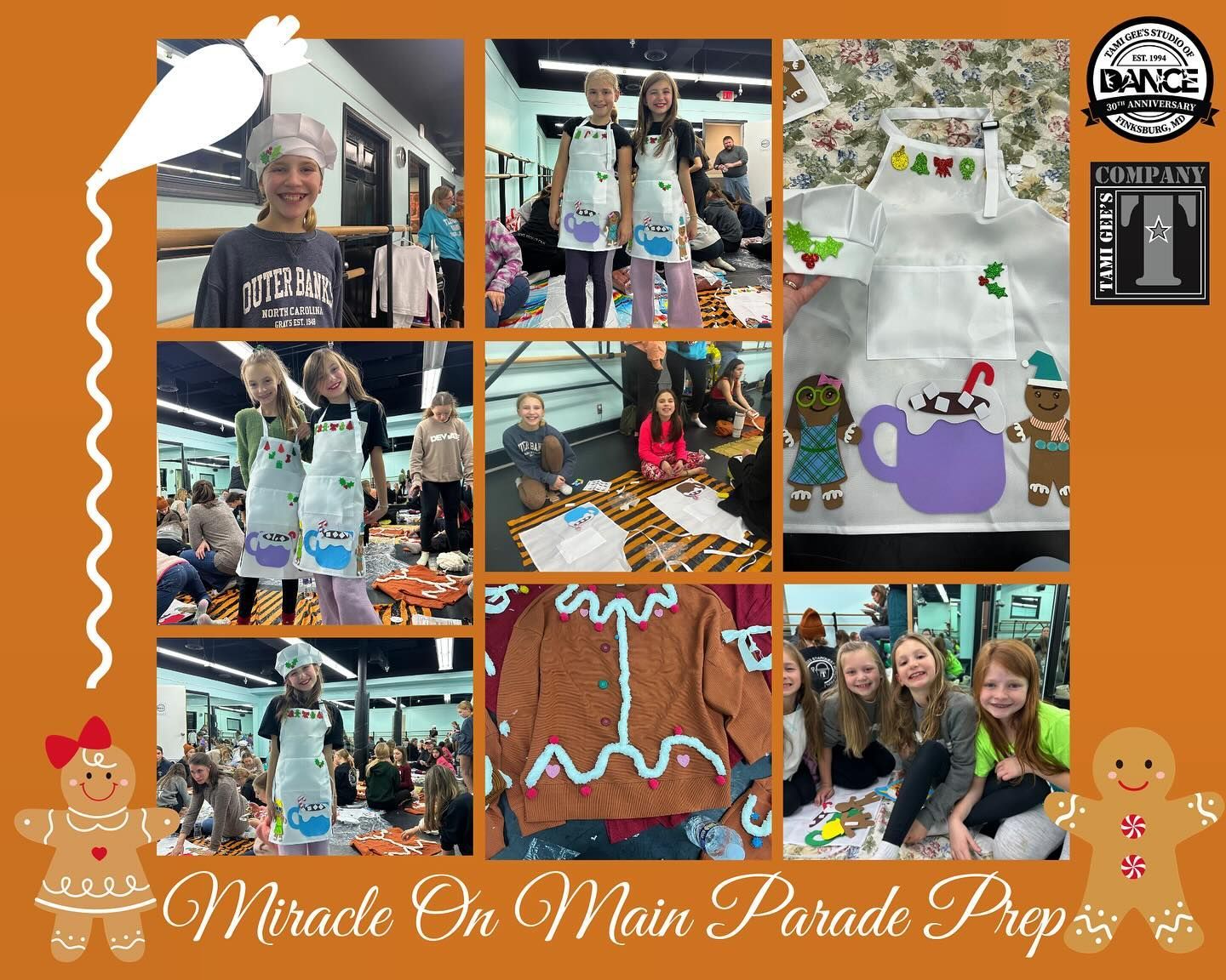 A collage of photos of children making gingerbread sweaters
