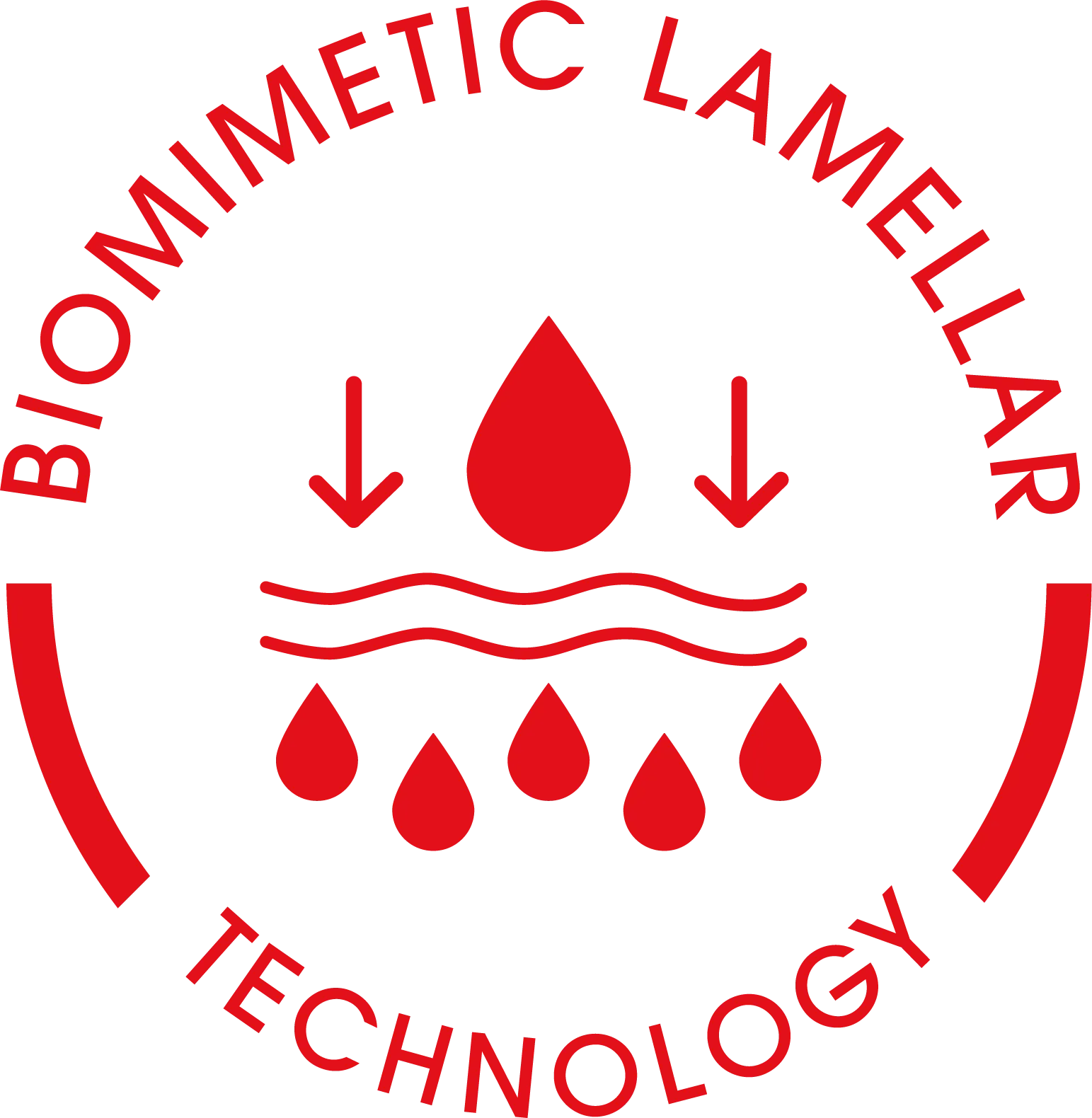 a red logo for biomimetic lamellar technology