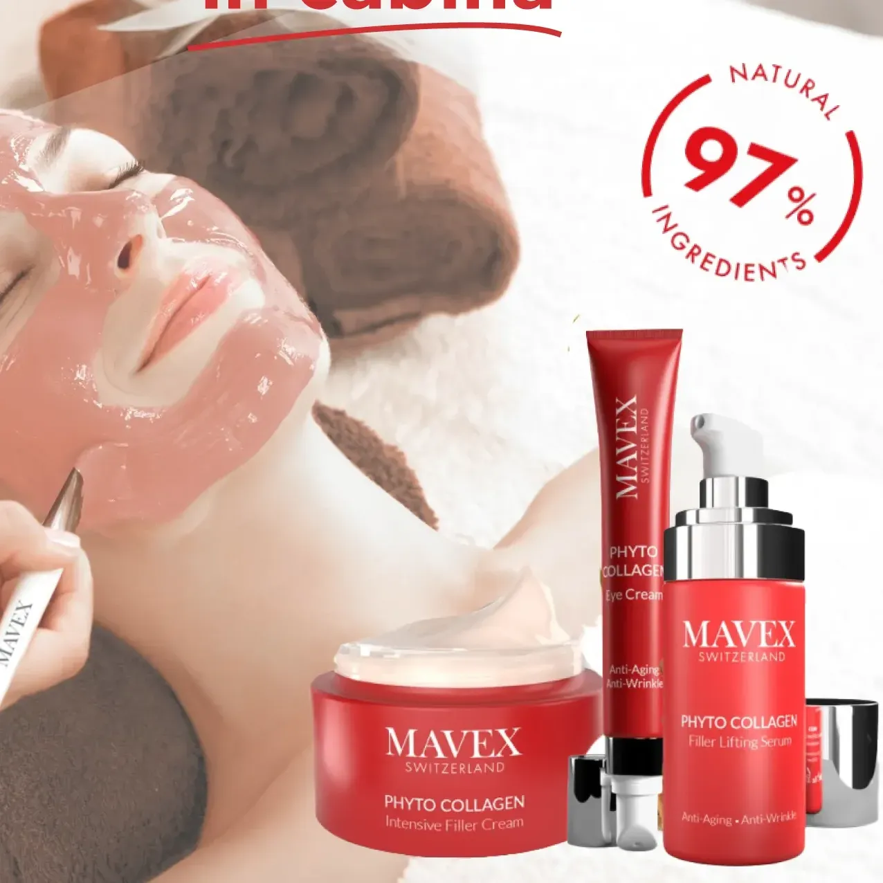 una donna riceve un trattamento viso in cabina presso Eden Beauty Sementina