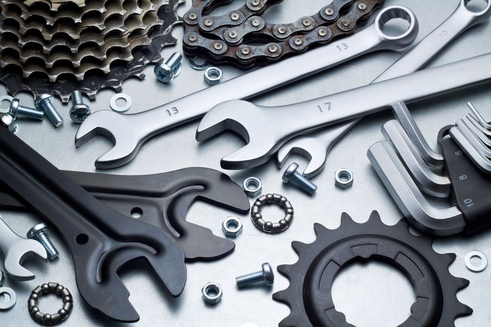 A Bunch Of Tools And Gears On A Table — Summerland Tool Supplies In Casino, NSW