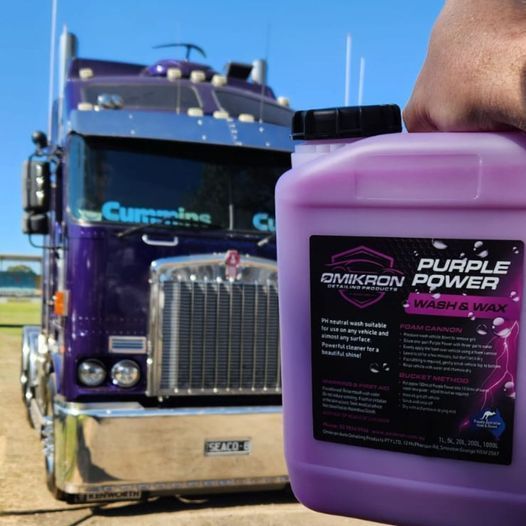 A Purple Bottle Of Purple Power Wash And Wax — Summerland Tool Supplies In Casino, NSW