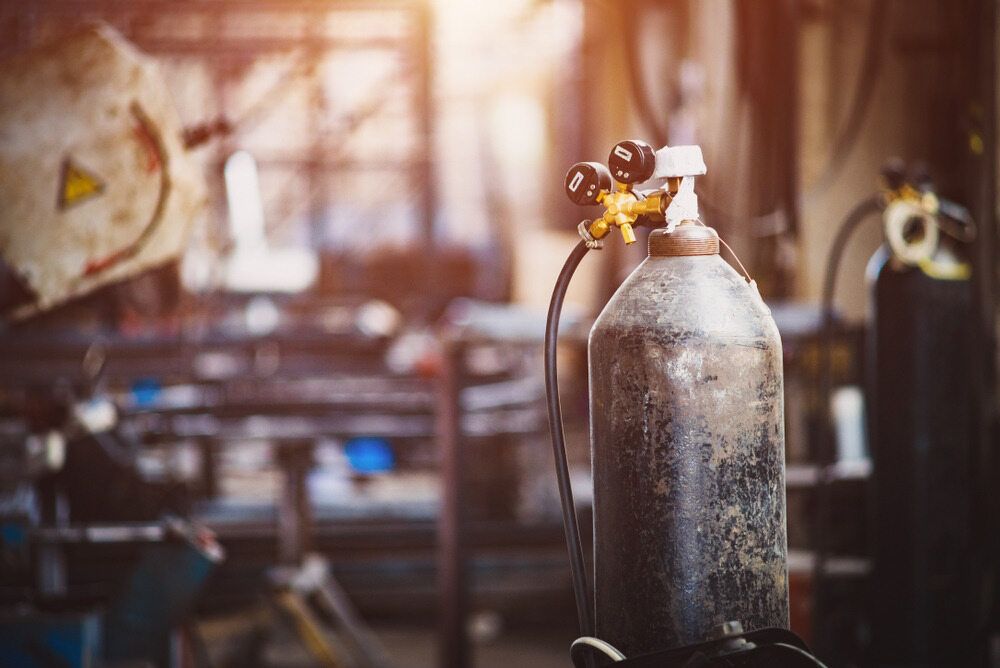A Close Up Of A Gas Cylinder In A Workshop — Summerland Tool Supplies In Casino, NSW