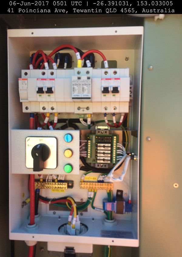 A picture of an electrical box taken on june 6th 2017