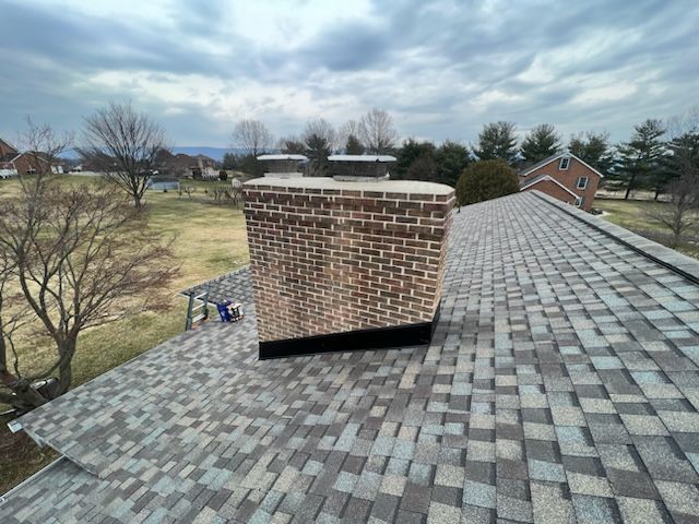 White House with Chimney - Williamsport, MD - Poffenberger Roofing
