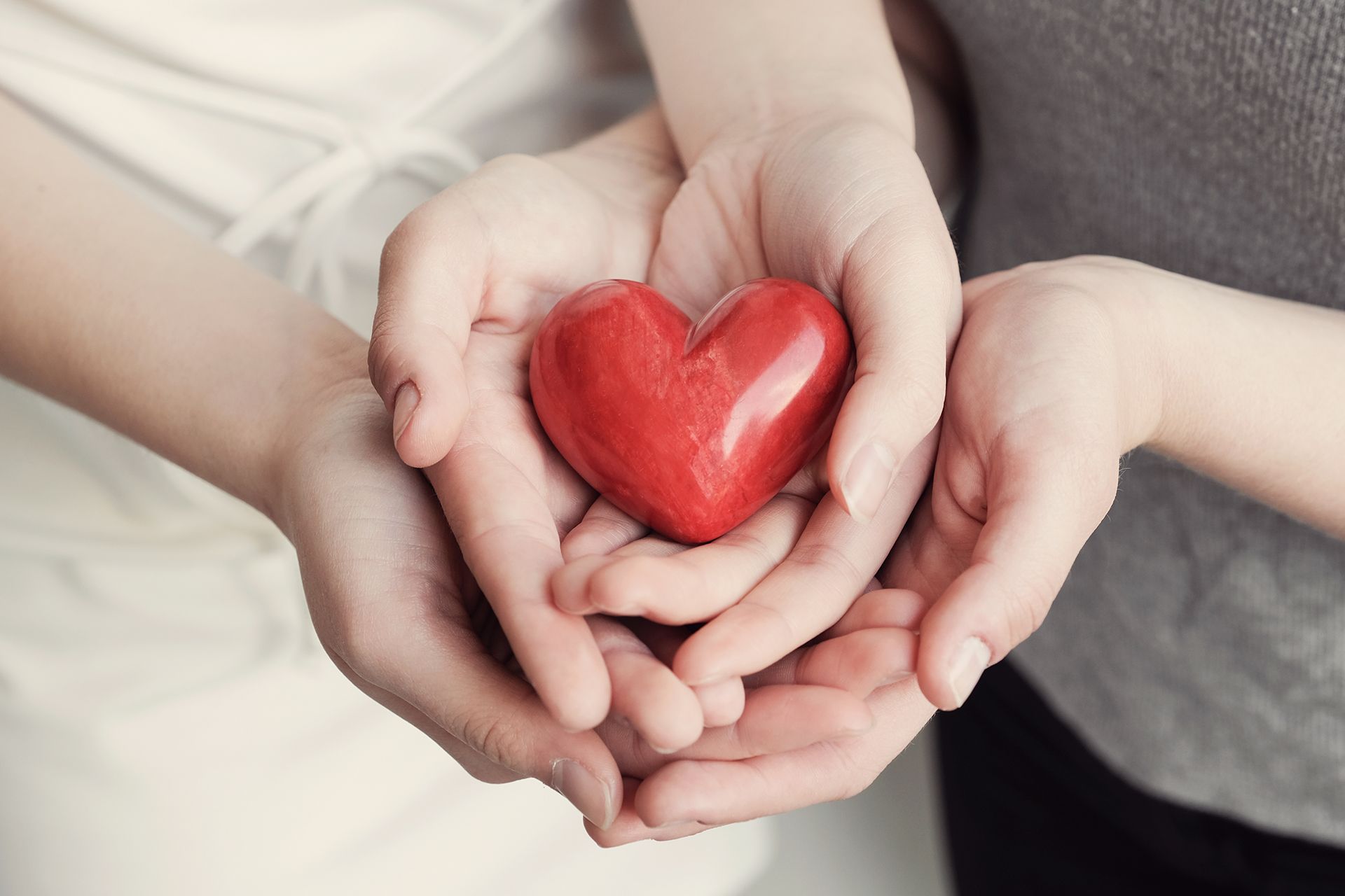 Holding Red Heart