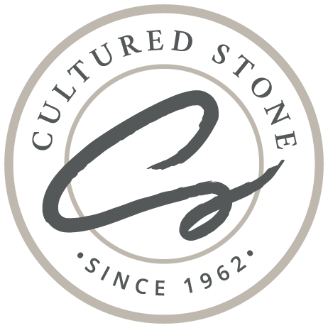 Cultured Stone logo with circular gray text and stylized “C” and “S” mark, since 1962