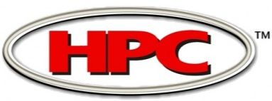 Red HPC logo inside a silver oval outline on a white background
