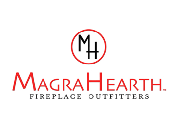 MagraHearth logo with red MH monogram and “Fireplace Outfitters” text