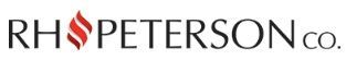 RH Peterson Co. logo with stylized red flame icon and black text on a white background