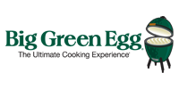 Big Green Egg logo with green grill mascot and tagline “The Ultimate Cooking Experience”
