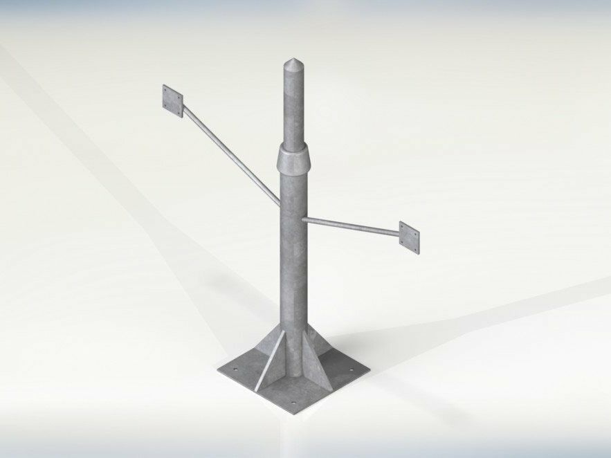 Mástil con base y viento (Base And Wind Mast)
