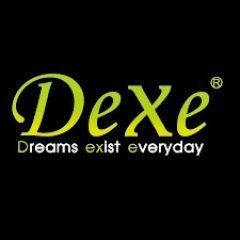 The logo for dexe dreams exist everyday on a black background.