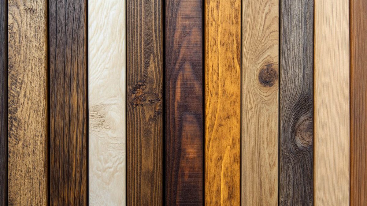 Vertical wooden planks in varied natural tones, creating a rustic textured background