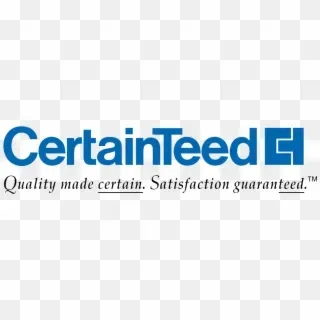 CertainTeed logo in blue with tagline “Quality made certain. Satisfaction guaranteed.”