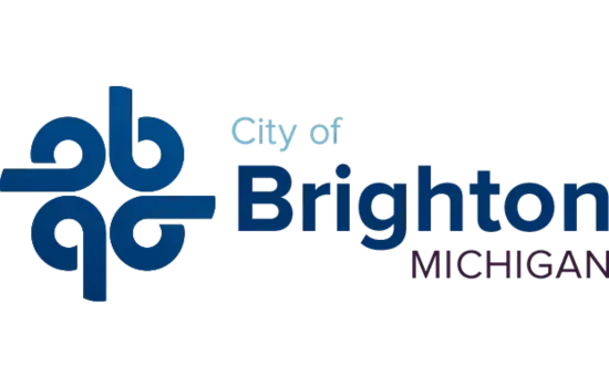 City of Brighton, Michigan logo in blue and gray