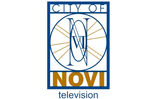 City of Novi television logo in blue and gold with a stylized N inside a circle.