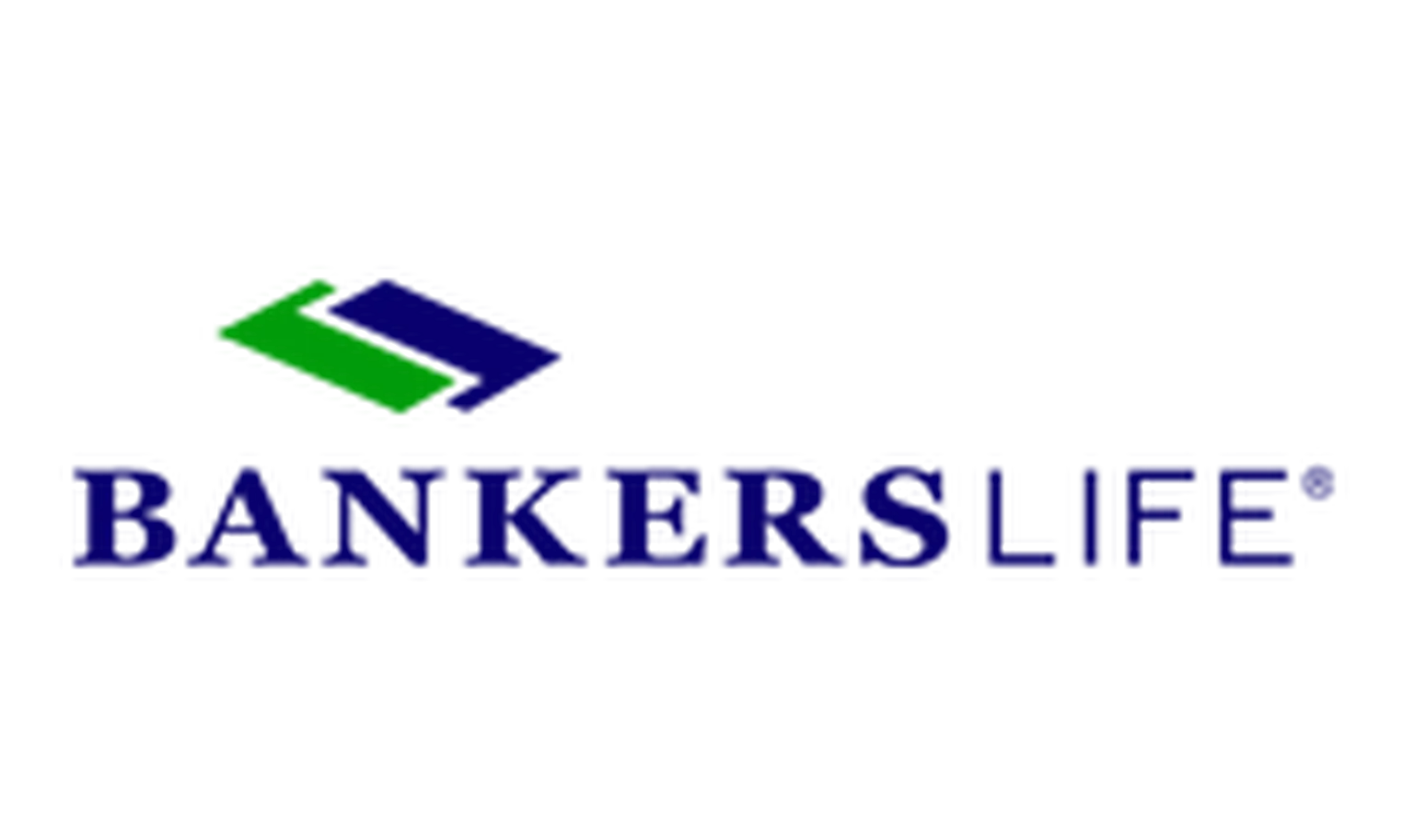 Bankers Life logo in blue text with green and blue geometric mark