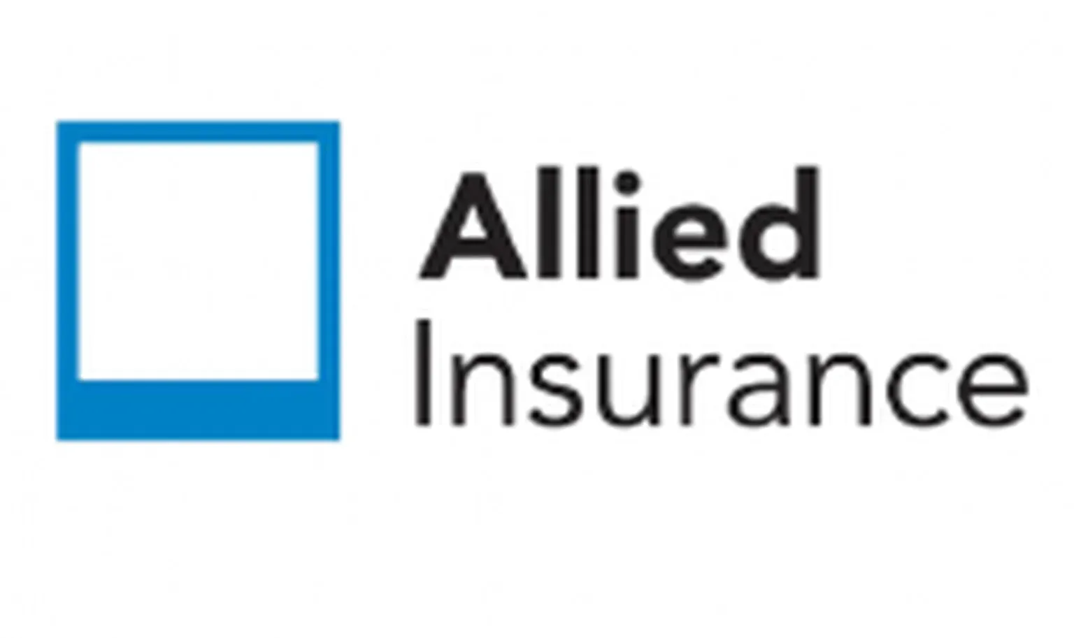 Allied Insurance logo with blue square icon and black text