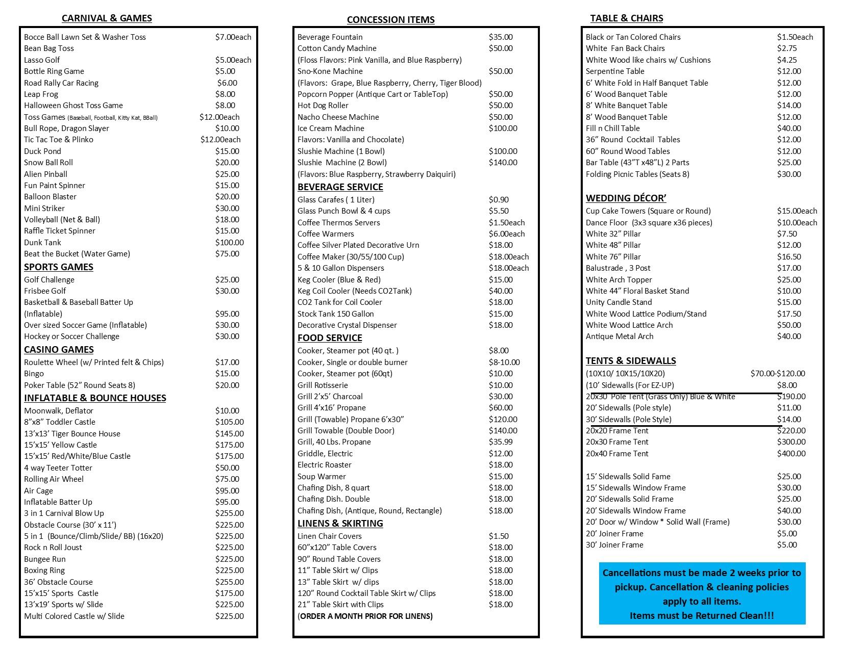 Party & Events Rental Buffalo, MN Klatt True Value Rental