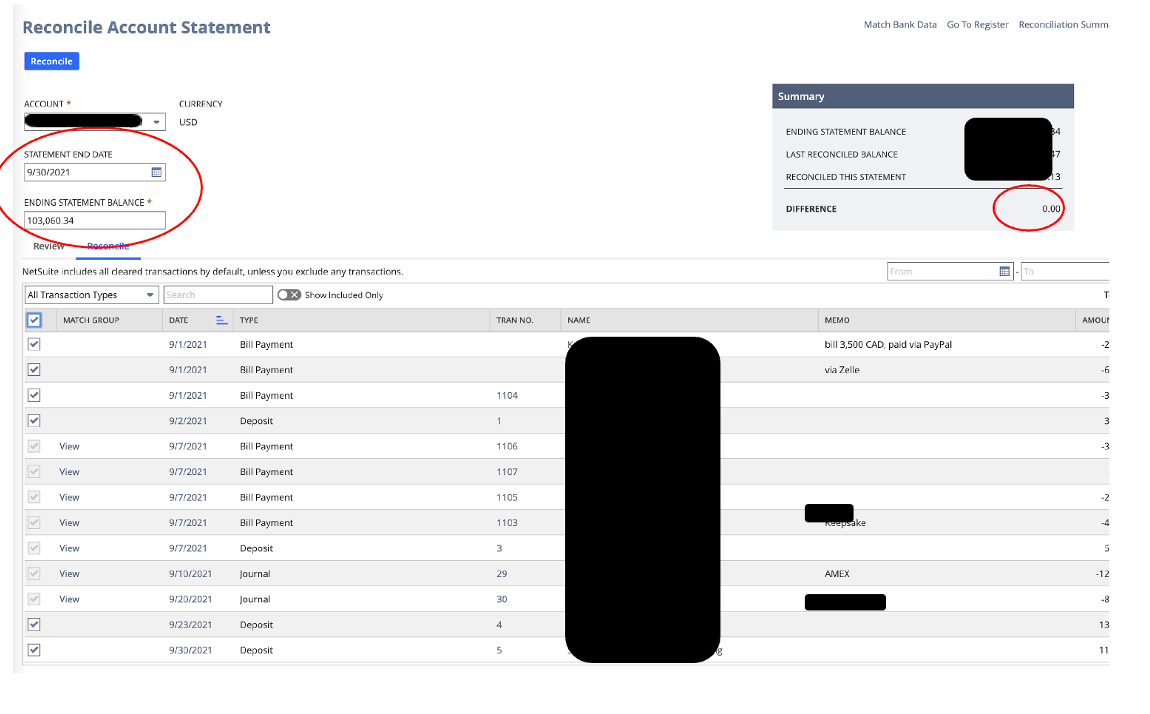 A screenshot of last step in NetSuite credit card processing.
