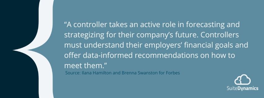 Graphic quoting a Forbes article about comptrollers vs controllers.