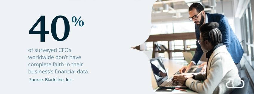 40% of surveyed CFOs worldwide don't have complete faith in their business's financial data.