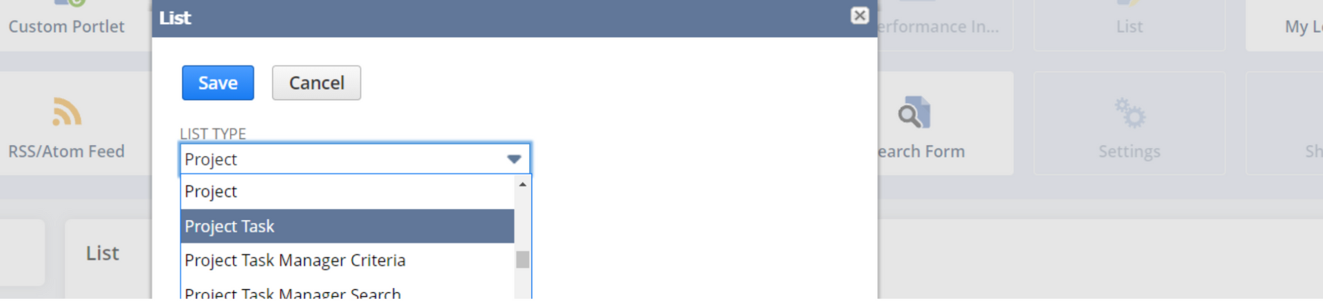 This is a screenshot of the fourth step in creating a project task dashboard.