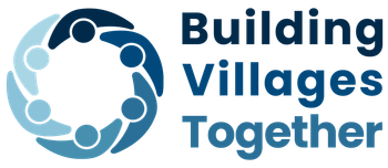 Building Villages Together logo with circular blue icons and navy text HOME