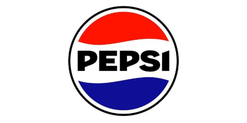 Logotipo de Pepsi: círculo rojo, blanco y azul con "PEPSI" en el centro.