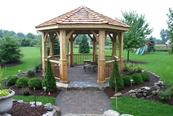 Nice gazebo — Clarkston, MI — Lowries Landscape Inc