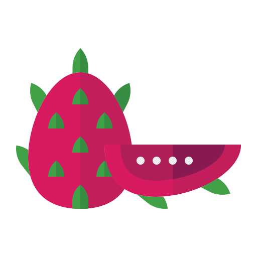 A dragon fruit icon in a flat style on a white background.