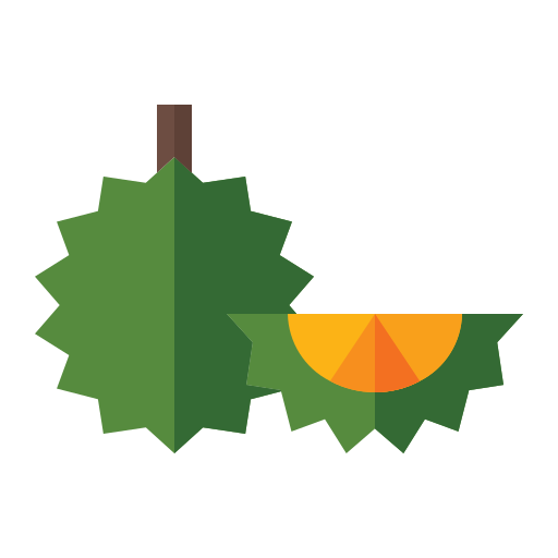 A durian icon in a flat style on a white background.